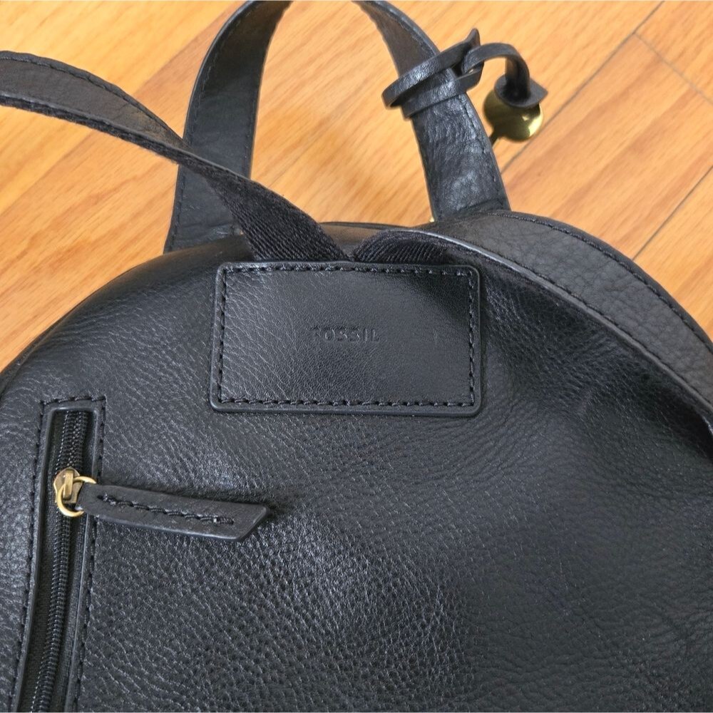Fossil Leather Backpack Purse Travel Euro Trip - Picture 9 of 11